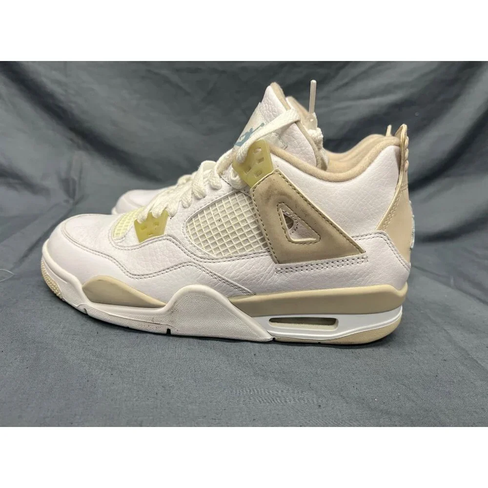Nike Boys Air Jordan 4 Retro (GS) Sneakers Sand 487724-118 Size 6 DISPLAY MODEL! - Picture 5 of 16